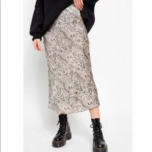 Free people snake skin slip skirt